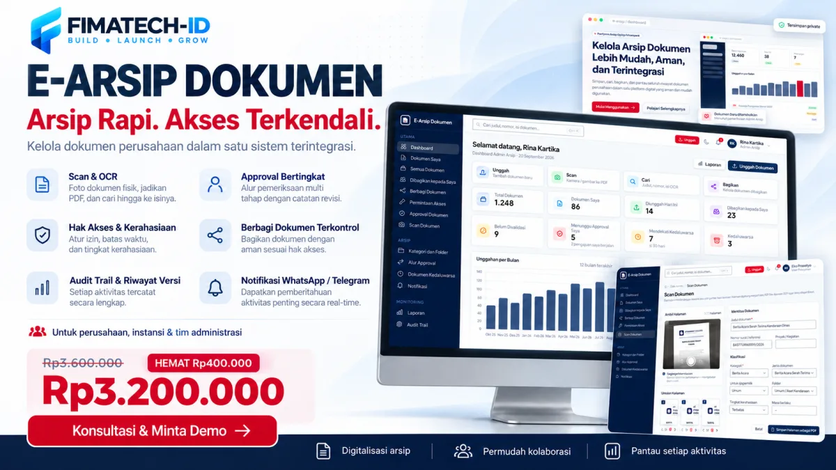 E-Arsip Dokumen — Aplikasi Manajemen Arsip Digital Berbasis Website